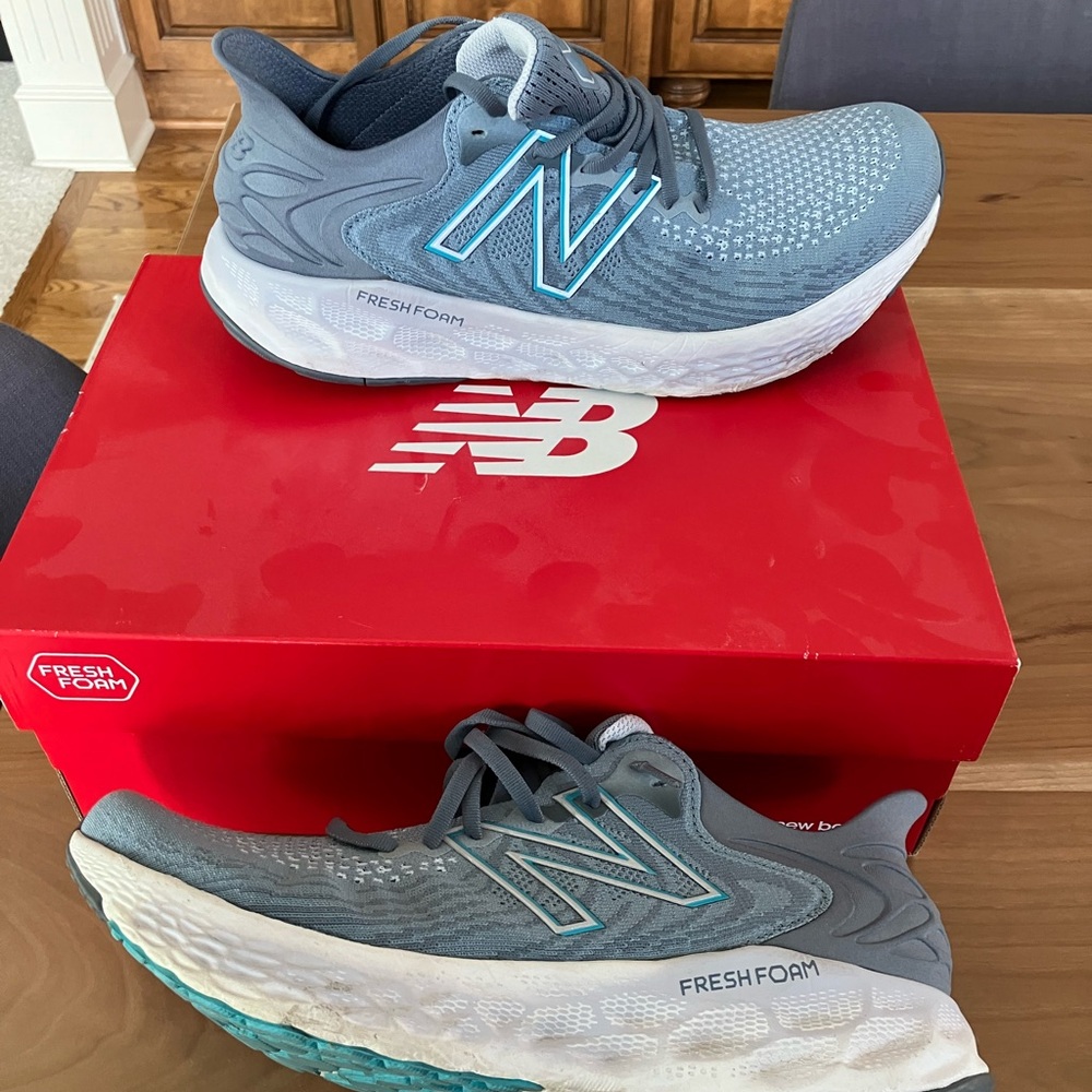 New Balance Fresh Foam Running Shoes - Gray and Blue